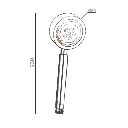 Душевая лейка Orange LM33pd, 1 режим, сталь